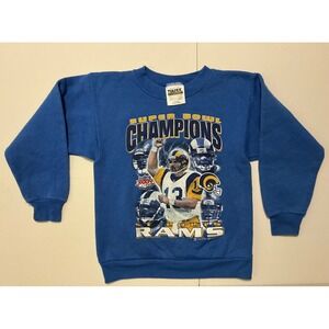 VTG St. Louis Rams Super Bowl XXXIV Champions Sweatshirt Youth Ages 6-8 Tultex
